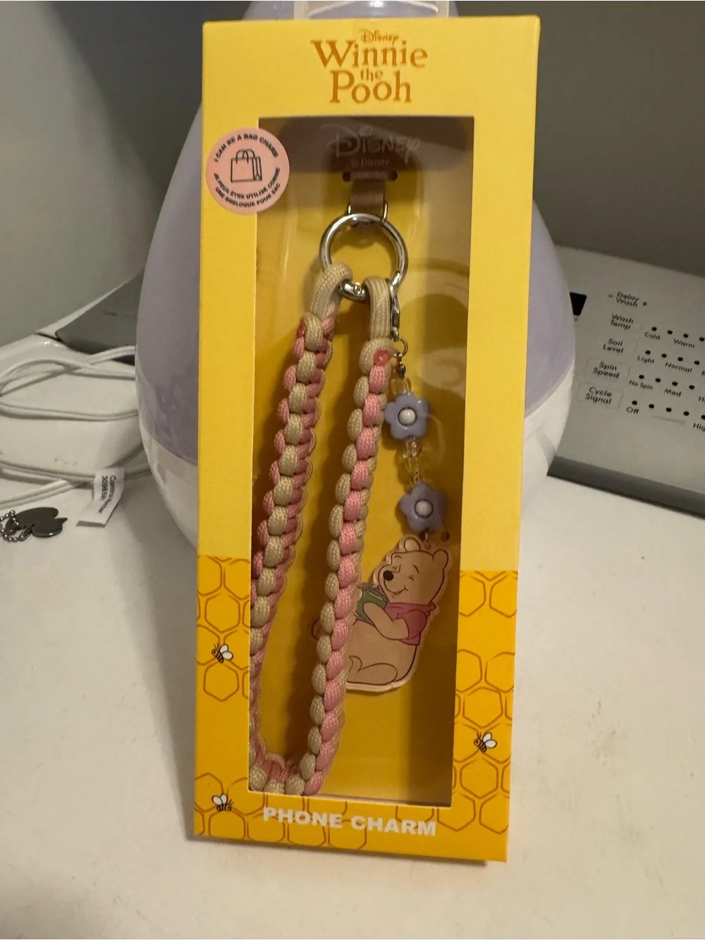 Disney‎ Winnie the Pooh Yellow Phone Charm Packaging